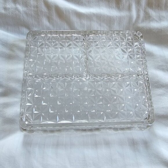 Vintage Glass Serving Dish With Lid - Picture 3 of 10